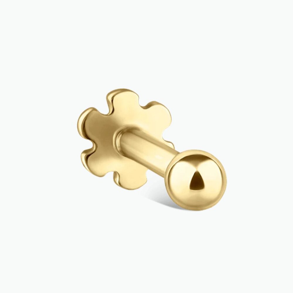 Maria Tash 2mm Ball Threaded Stud Earring 6.5mm post in Yellow Gold